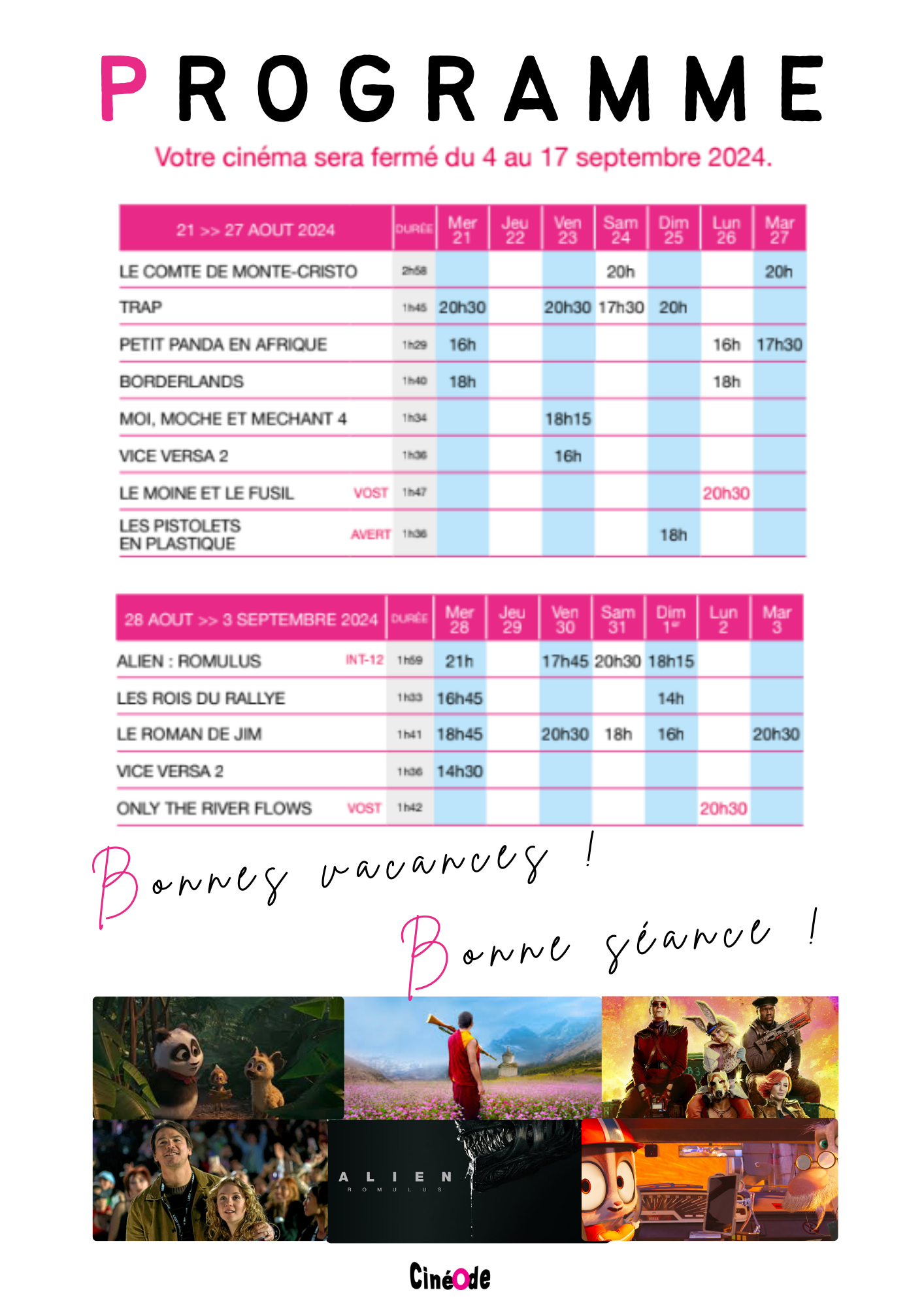 programme cinéma - Ville de Salles